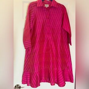Vibrant Pink Striped Dress. Holly Shae Brand